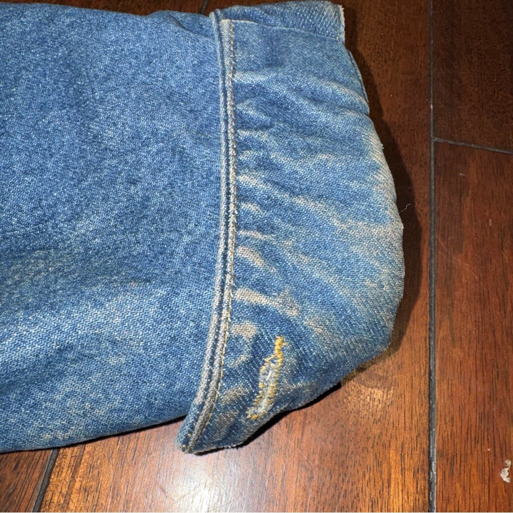 Vtg 90s Carhartt C59 DST Denim Blanket Lined Chore Coat 2XL USA Jacket - Picture 4 of 10